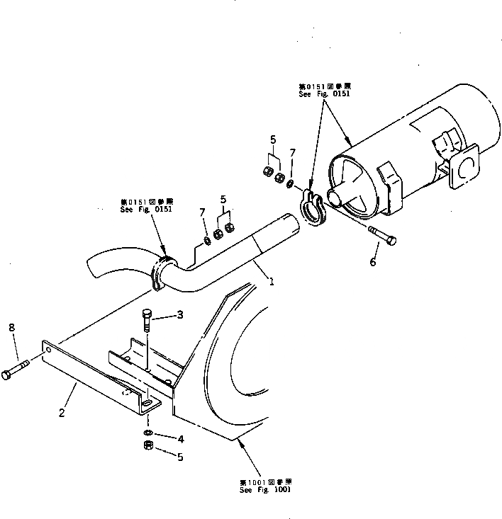 Схема запчастей Komatsu JV25CR-5 - ВЫПУСКН. КОМПОНЕНТЫ КОМПОНЕНТЫ ДВИГАТЕЛЯ И ЭЛЕКТРИКА