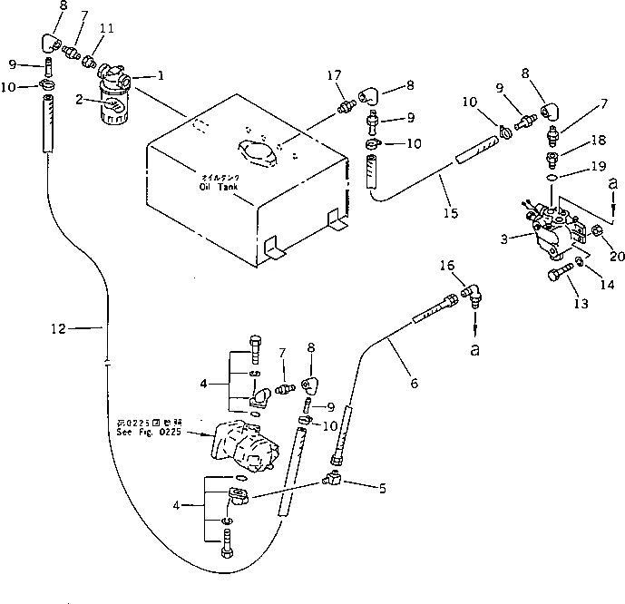 Схема запчастей Komatsu JV25CR-5 - ГИДРОЛИНИЯ (VIBRATION МОТОР ЛИНИЯ) (/) УПРАВЛ-Е РАБОЧИМ ОБОРУДОВАНИЕМ