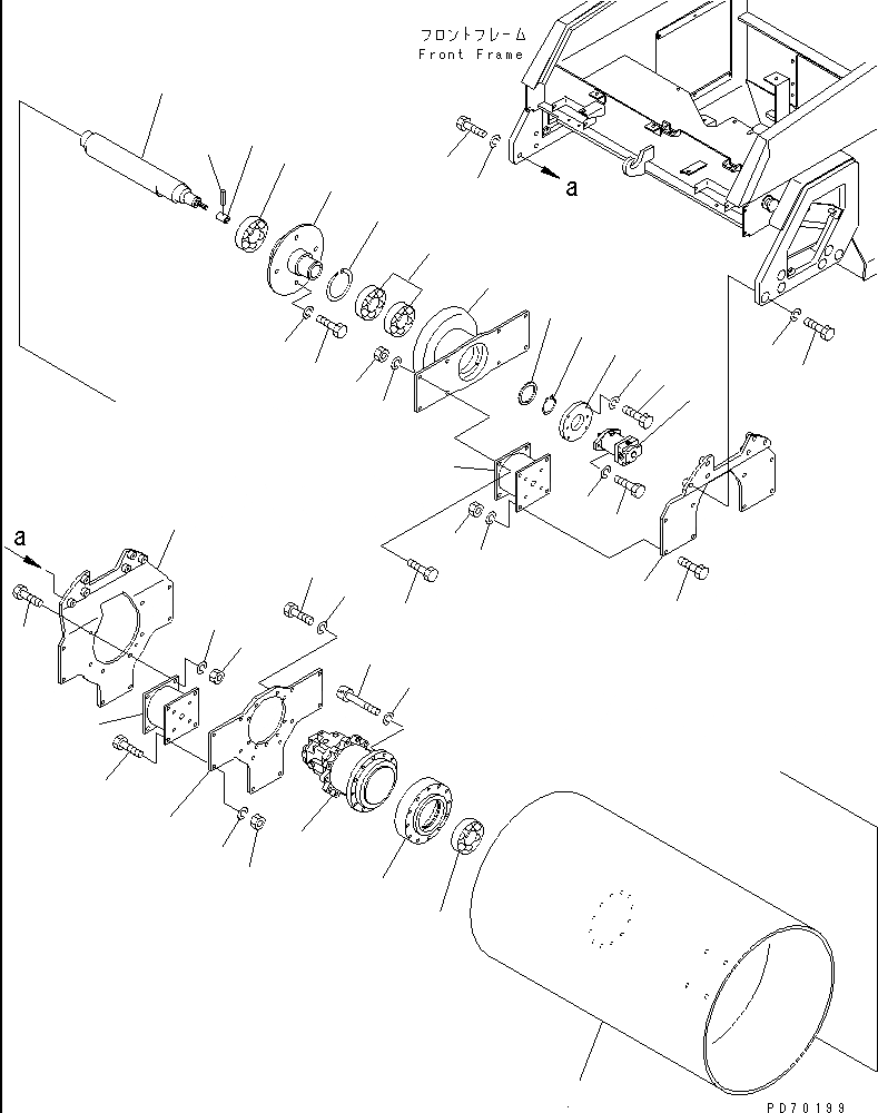 Схема запчастей Komatsu JV25CW-1 - ПЕРЕДН. РОЛИК ГУСЕНИЦЫ