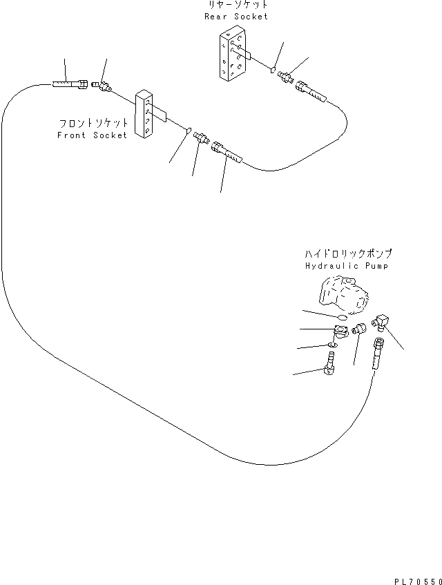 Схема запчастей Komatsu JV25CW-2 - ГИДРАВЛИКА РУЛ. УПРАВЛЕНИЯ (/) (ЛИНИЯ ПОДАЧИ) СИСТЕМА УПРАВЛЕНИЯ