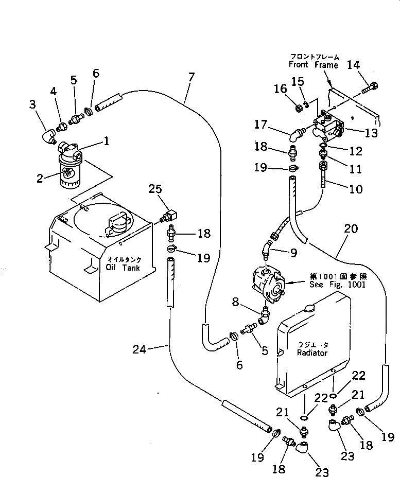 Схема запчастей Komatsu JV25DW-1 - VIBRATION ТРУБЫ (/) УПРАВЛ-Е РАБОЧИМ ОБОРУДОВАНИЕМ