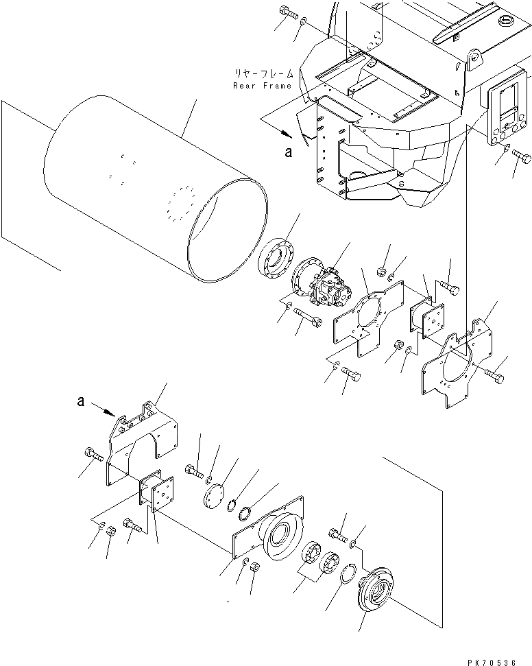 Схема запчастей Komatsu JV25W-2 - ЗАДН. РОЛИК ГУСЕНИЦЫ