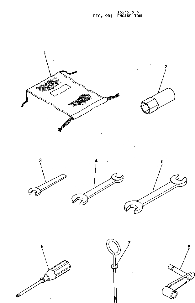 Схема запчастей Komatsu JV28-1 - ДВИГАТЕЛЬ ИНСТРУМЕНТ ИНСТРУМЕНТ И РЕМКОМПЛЕКТЫ