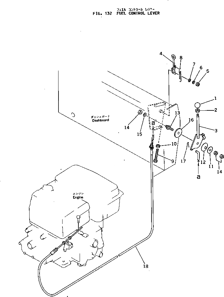 Схема запчастей Komatsu JV28-1 - РЫЧАГ УПРАВЛ-Я ПОДАЧЕЙ ТОПЛИВА ДВИГАТЕЛЬ¤ КОМПОНЕНТЫ ДВИГАТЕЛЯ И ЭЛЕКТРИКА