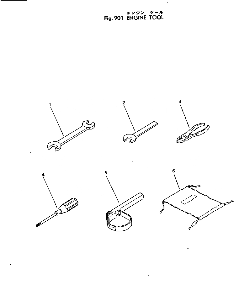Схема запчастей Komatsu JV40-1 - ДВИГАТЕЛЬ ИНСТРУМЕНТ ИНСТРУМЕНТ И РЕМКОМПЛЕКТЫ