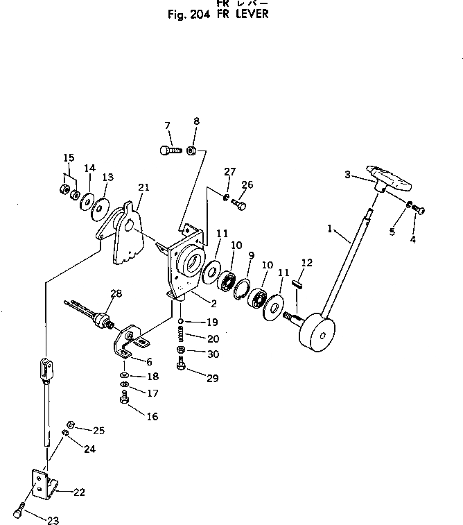 Схема запчастей Komatsu JV40CW-1 - FR РЫЧАГ ТРАНСМИССИЯ И ТОРМОЗ.