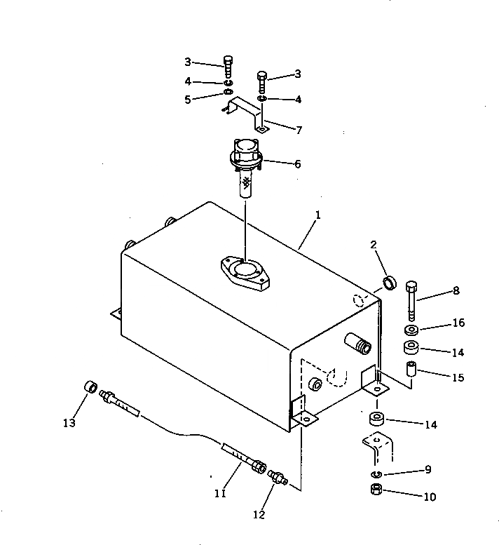Схема запчастей Komatsu JV40CW-2 - МАСЛ. БАК(№-7) УПРАВЛ-Е РАБОЧИМ ОБОРУДОВАНИЕМ