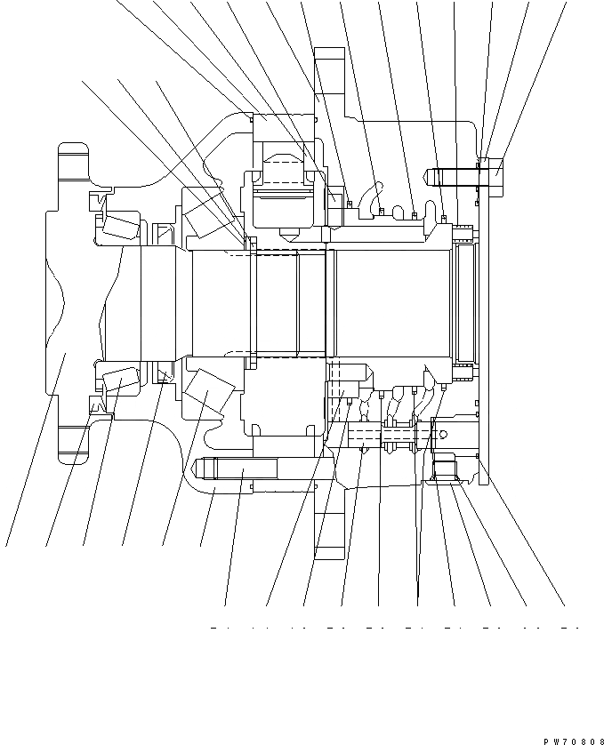 Схема запчастей Komatsu JV40CW-5 - ЗАДН. МОТОР ХОДА (ВНУТР. ЧАСТИ) ГУСЕНИЦЫ