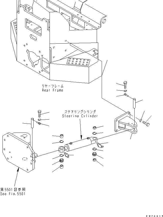 Схема запчастей Komatsu JV40CW-5 - ЦИЛИНДР РУЛЕВ. УПР-Я ЭЛЕМЕНТЫ КРЕПЛЕНИЯ СИСТЕМА УПРАВЛЕНИЯ