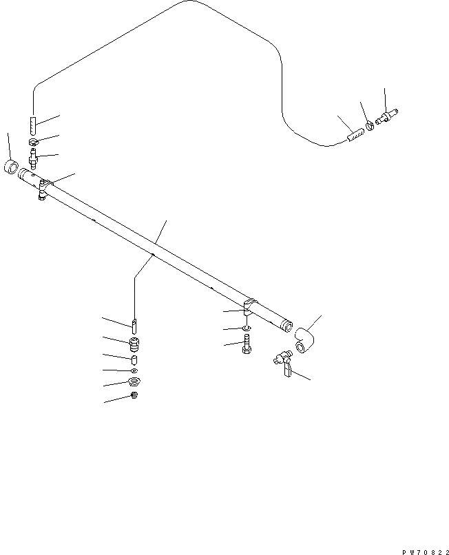 Схема запчастей Komatsu JV40CW-5 - РАЗБРЫЗГИВАНИЕ ВОДЫ ТРУБЫ (/) (ВОДЯНАЯ ПОМПА - ПЕРЕДН. ФОРСУНКА) УПРАВЛ-Е РАБОЧИМ ОБОРУДОВАНИЕМ