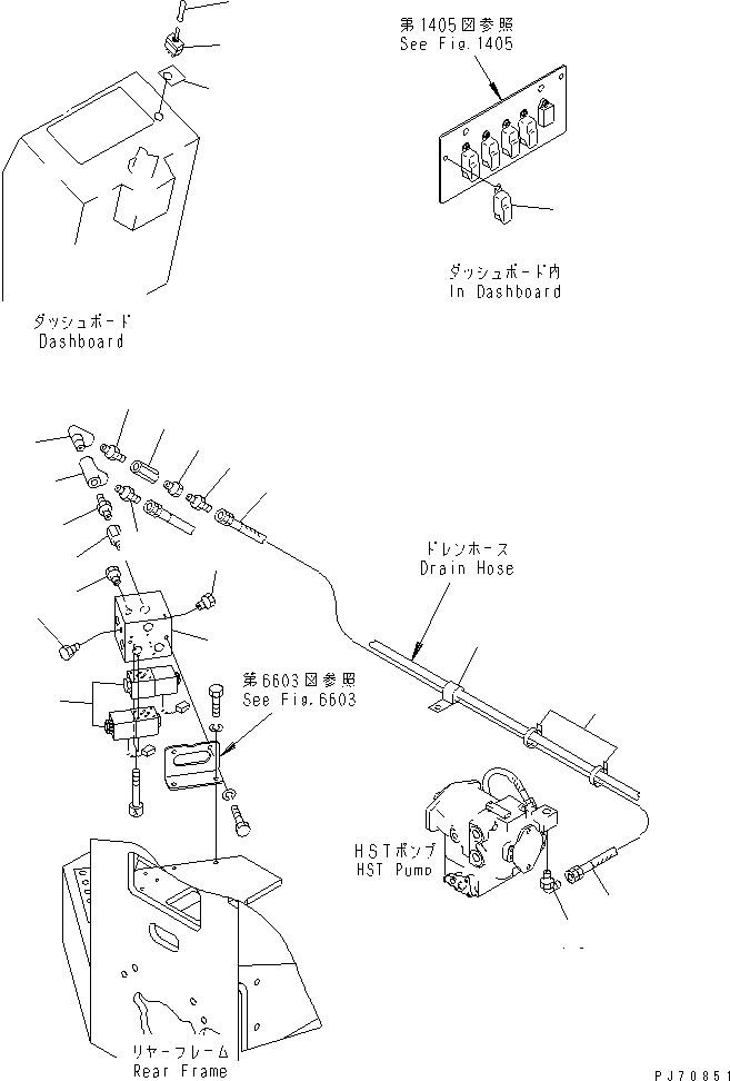 Схема запчастей Komatsu JV40CW-5 - DEFБЛОКИР. УПРАВЛ-Е РАБОЧИМ ОБОРУДОВАНИЕМ