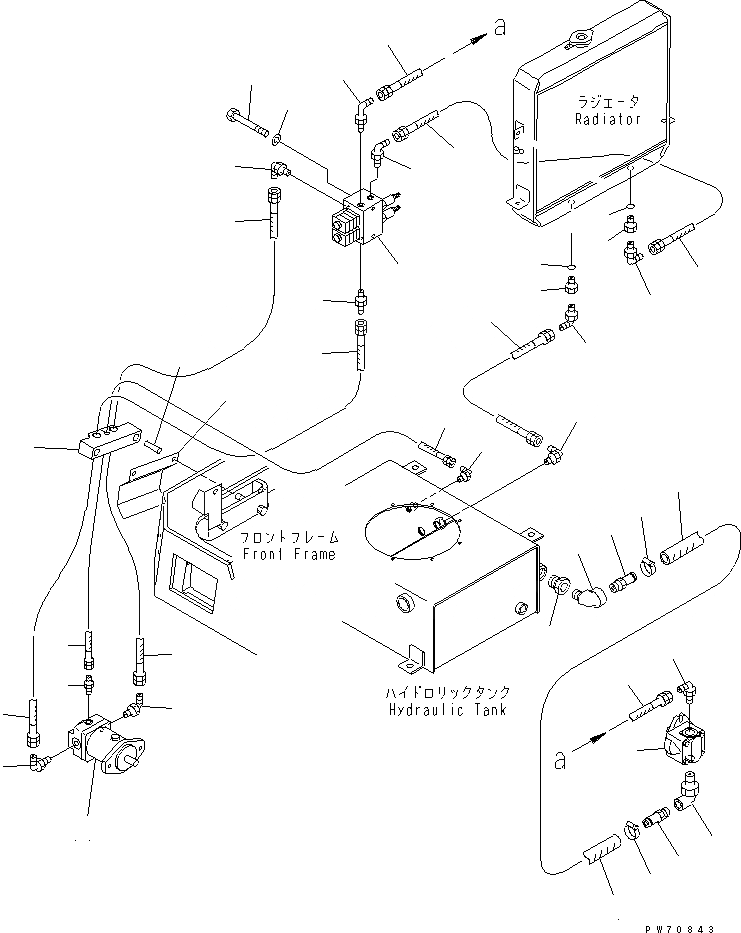 Схема запчастей Komatsu JV40CW-5 - VIBRATION ТРУБЫ УПРАВЛ-Е РАБОЧИМ ОБОРУДОВАНИЕМ