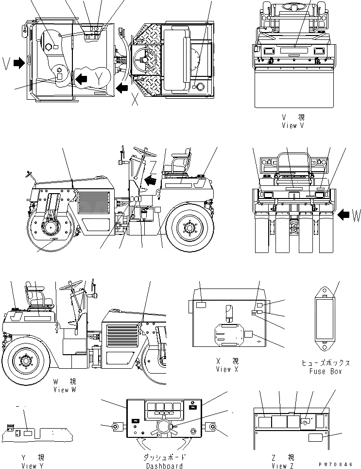 Схема запчастей Komatsu JV40CW-5 - МАРКИРОВКА (ЯПОН.) МАРКИРОВКА И ИНСТРУМЕНТ