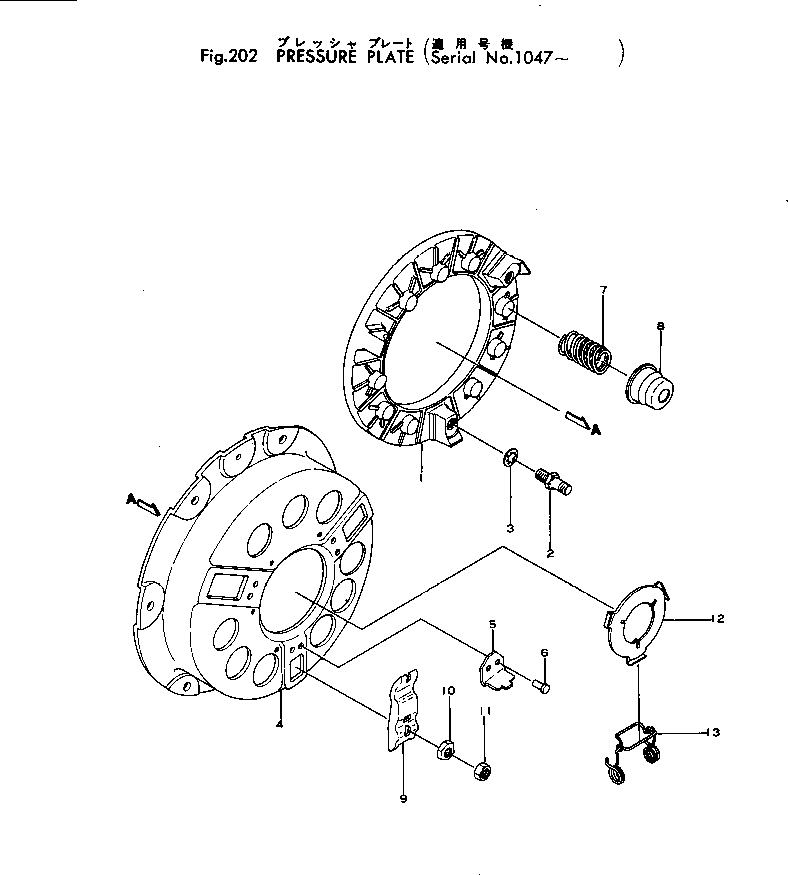 Схема запчастей Komatsu JV45-1 - PRESSURE ПЛАСТИНА МУФТА И ТРАНСМИССИЯ
