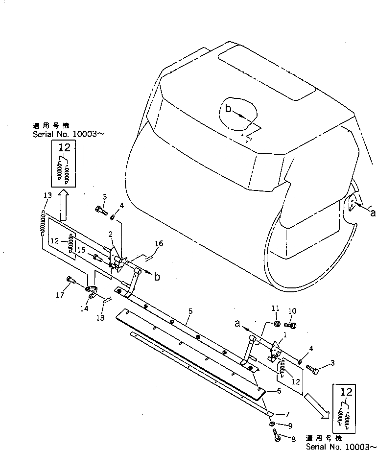 Схема запчастей Komatsu JV80DW-1 - ПЕРЕДН. СКРЕППЕР (/)(№-) КОЛЕСА И ТОРМОЗ.