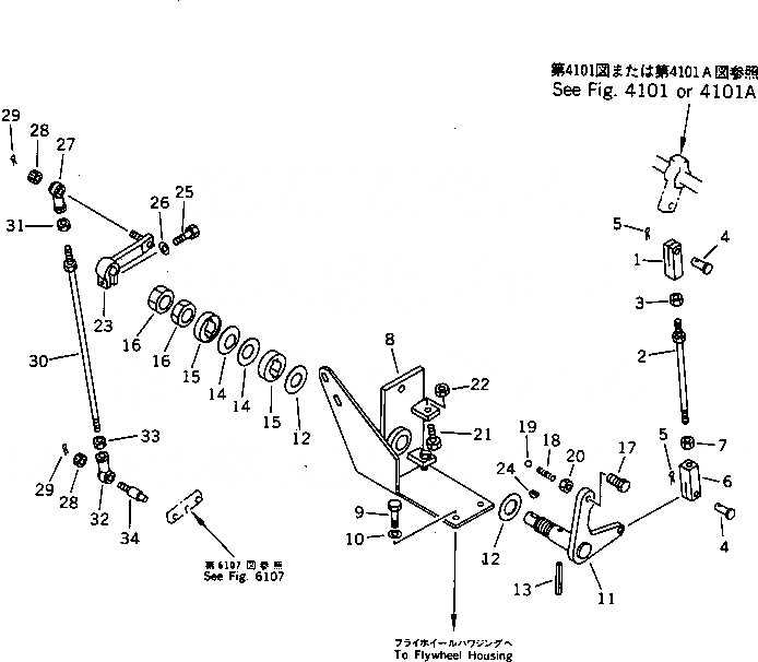 Схема запчастей Komatsu JV80DW-1 - РЫЧАГ УПРАВЛ-Я (ДЛЯ ХОДА) (/) РУЛЕВ. УПРАВЛЕНИЕ И СИСТЕМА УПРАВЛЕНИЯS