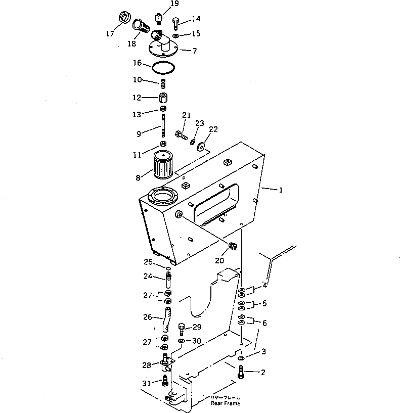 Схема запчастей Komatsu JV80DW-1 - ГИДР. БАК. ГИДРАВЛИКА