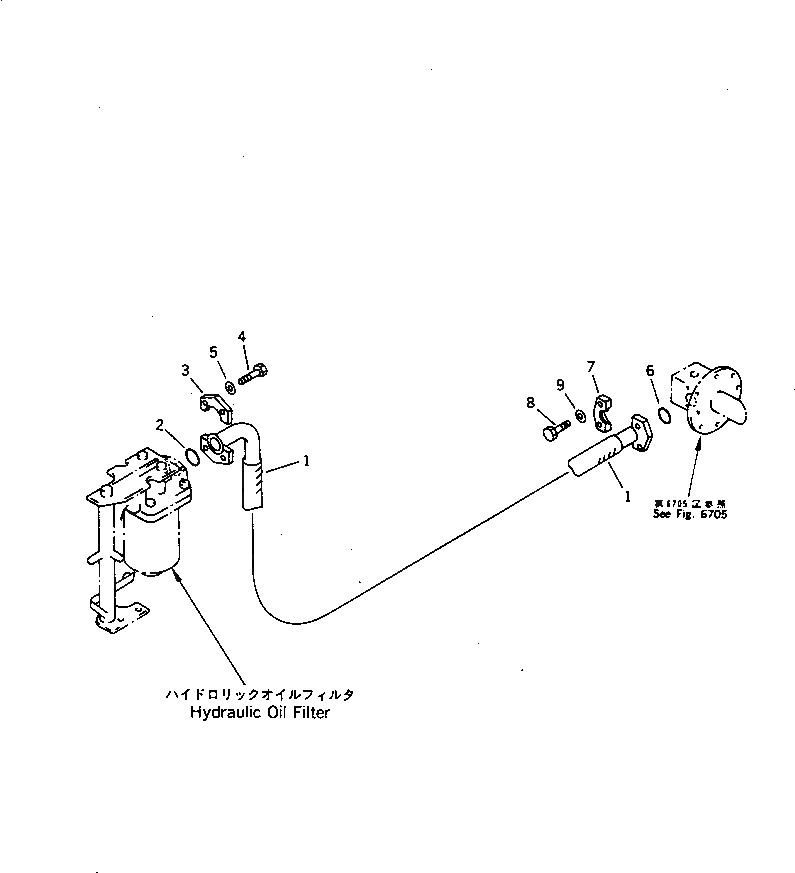 Схема запчастей Komatsu JV80DW-1 - ГИДРОЛИНИЯ (ДЛЯ МАСЛООХЛАДИТЕЛЬ) (/) ГИДРАВЛИКА