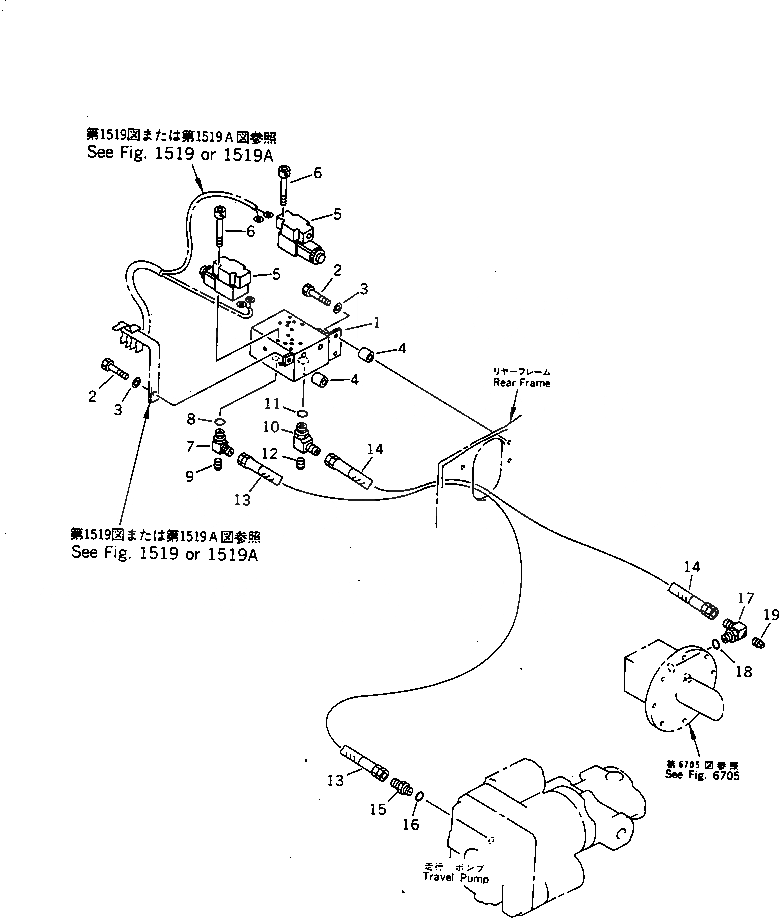 Схема запчастей Komatsu JV80DW-1 - ГИДРОЛИНИЯ (ДЛЯ УПРАВЛ-Е) (/) ГИДРАВЛИКА