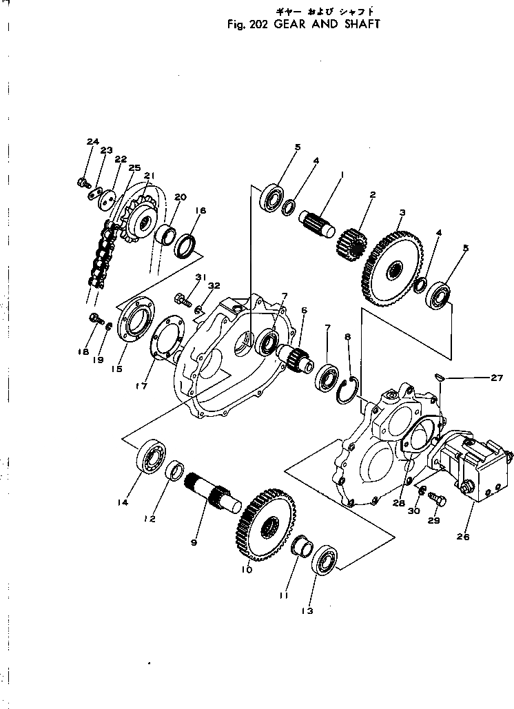 Схема запчастей Komatsu JW33-1 - ПРИВОД И ВАЛ ТРАНСМИССИЯ