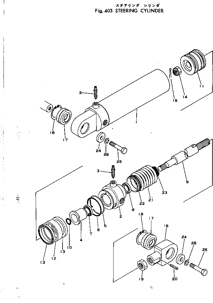 Схема запчастей Komatsu JW33-1 - ЦИЛИНДР РУЛЕВ. УПР-Я РУЛЕВ. УПРАВЛЕНИЕ И СИСТЕМА УПРАВЛЕНИЯS