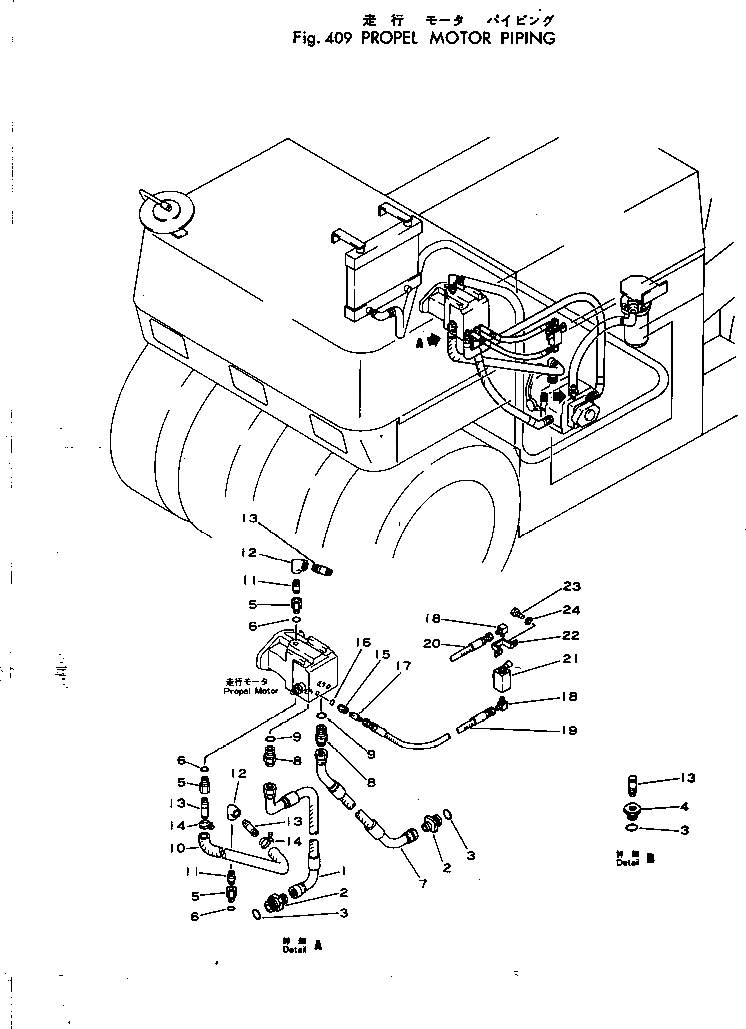 Схема запчастей Komatsu JW33-1 - PКАНАТL МОТОР ТРУБЫ РУЛЕВ. УПРАВЛЕНИЕ И СИСТЕМА УПРАВЛЕНИЯS