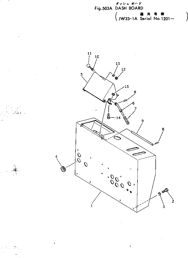 Схема запчастей Komatsu JW33-1 - ПРИБОРНАЯ ПАНЕЛЬ(№-) РАМА И ЧАСТИ КОРПУСА