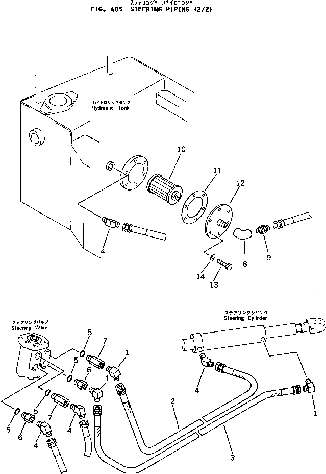 Схема запчастей Komatsu JW33-2 - ГИДРАВЛИКА РУЛ. УПРАВЛЕНИЯ (/) РУЛЕВ. УПРАВЛЕНИЕ И СИСТЕМА УПРАВЛЕНИЯS