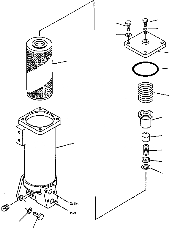 Схема запчастей Komatsu D70-LE - РУЛЕВ. УПРАВЛЕНИЕ ФИЛЬТР. СИСТЕМА УПРАВЛЕНИЯ