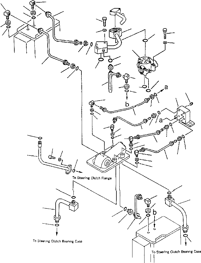 Схема запчастей Komatsu D70-LE - РУЛЕВ. УПРАВЛЕНИЕ УПРАВЛ-Е И РАЗГРУЗ. КЛАПАН ТРУБЫ СИСТЕМА УПРАВЛЕНИЯ
