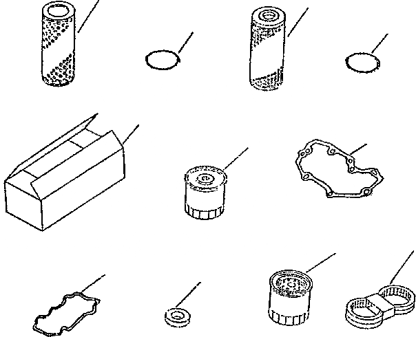 Схема запчастей Komatsu D70-LE - ЗАП. ЧАСТИ МАРКИРОВКА¤ ИНСТРУМЕНТ И РЕМКОМПЛЕКТЫ