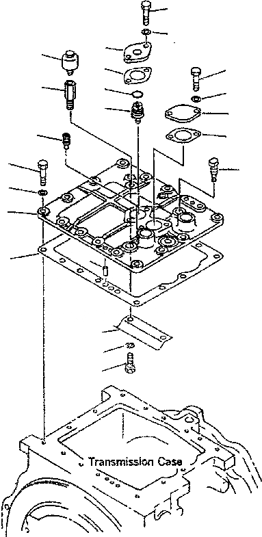 Схема запчастей Komatsu D85E-SS-2 - ТРАНСМИССИЯ (КРЫШКА УПРАВЛЯЮЩЕГО КЛАПАНА) СИЛОВАЯ ПЕРЕДАЧА И КОНЕЧНАЯ ПЕРЕДАЧА