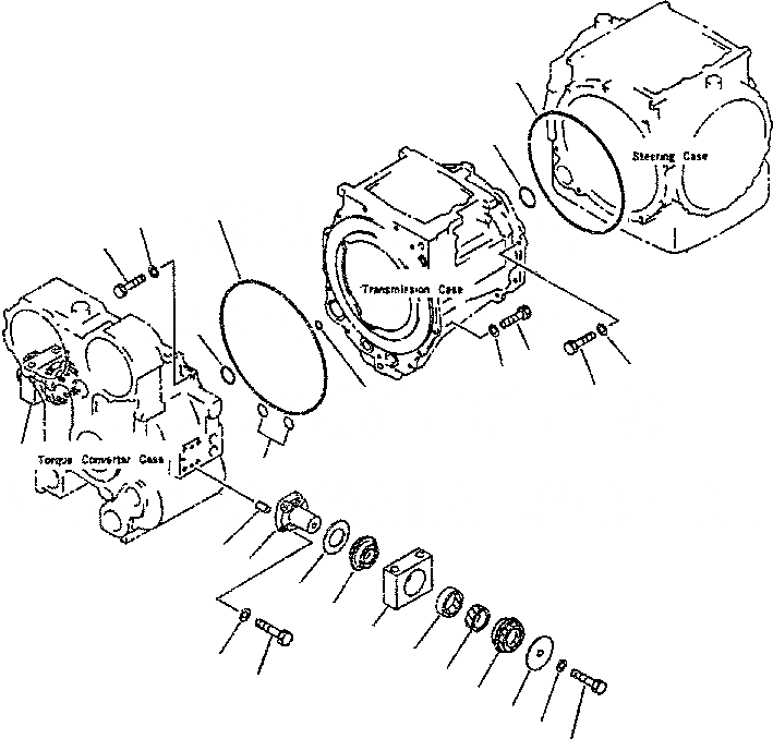 Схема запчастей Komatsu D85E-SS-2 - ТРАНСМИССИЯ КРЕПЛЕНИЕ СИЛОВАЯ ПЕРЕДАЧА И КОНЕЧНАЯ ПЕРЕДАЧА
