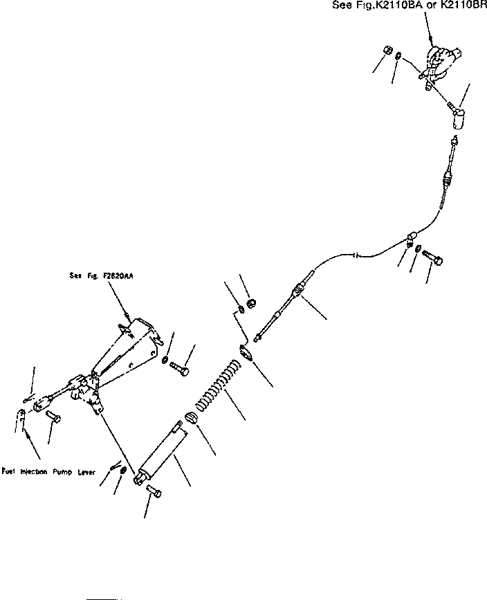 Схема запчастей Komatsu D85E-SS-2 - КОНТРОЛЬ ХОДА (ТОПЛИВН. КАБЕЛЬ) (С DECCEL) СИЛОВАЯ ПЕРЕДАЧА И КОНЕЧНАЯ ПЕРЕДАЧА