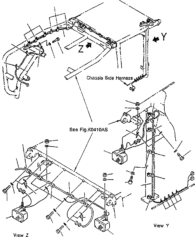 Схема запчастей Komatsu D85E-SS-2 - SWEEP (ЭЛЕКТРОПРОВОДКА) КАБИНА ОПЕРАТОРА И СИСТЕМА УПРАВЛЕНИЯ