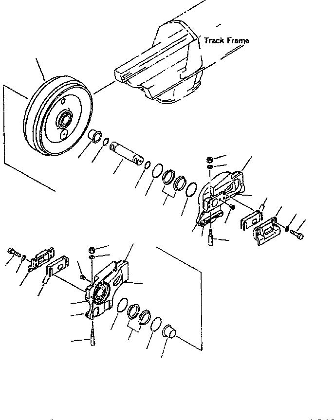 Схема запчастей Komatsu D85E-SS-2 - ПЕРЕДН. ЛЕНИВЕЦ ХОДОВАЯ