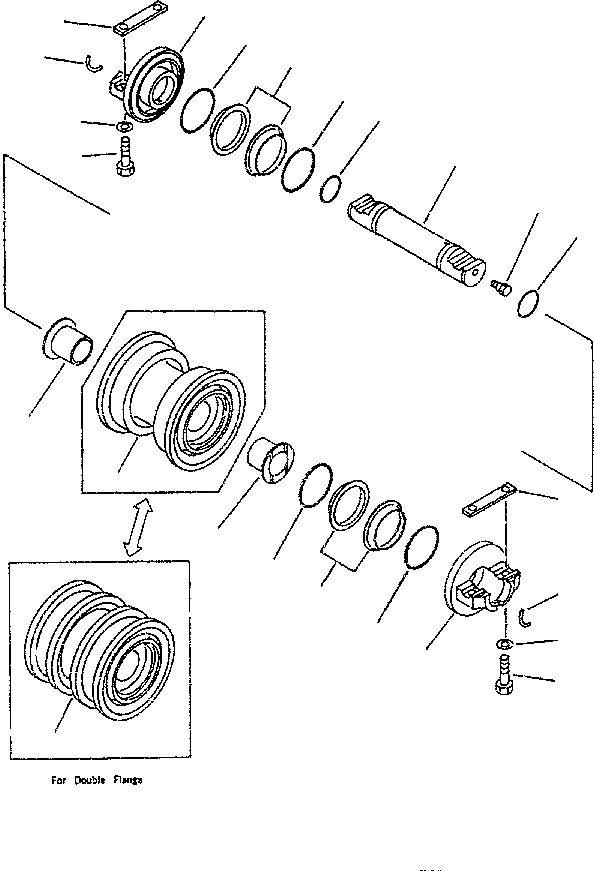Схема запчастей Komatsu D85E-SS-2 - ОПОРНЫЙ КАТОК ХОДОВАЯ
