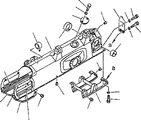 Схема запчастей Komatsu D85E-SS-2 - ГУСЕНИЧНАЯ РАМА ХОДОВАЯ