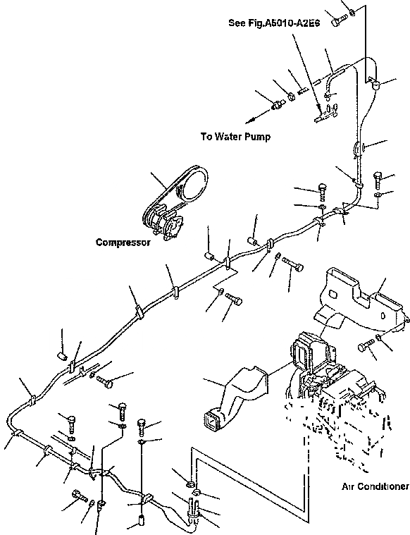 Схема запчастей Komatsu PC300-6 - КОНДИЦ. ВОЗДУХА (ЛИНИЯ ОБОГРЕВА И ВОЗДУХОВОДЫ) КАБИНА ОПЕРАТОРА И СИСТЕМА УПРАВЛЕНИЯ