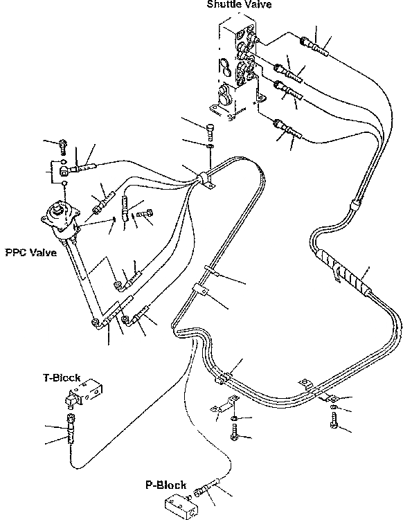 Схема запчастей Komatsu PC300-6 - ОСНОВН. КОНСТРУКЦИЯ (РАБОЧАЯ ЛИНИЯ PPC) КАБИНА ОПЕРАТОРА И СИСТЕМА УПРАВЛЕНИЯ