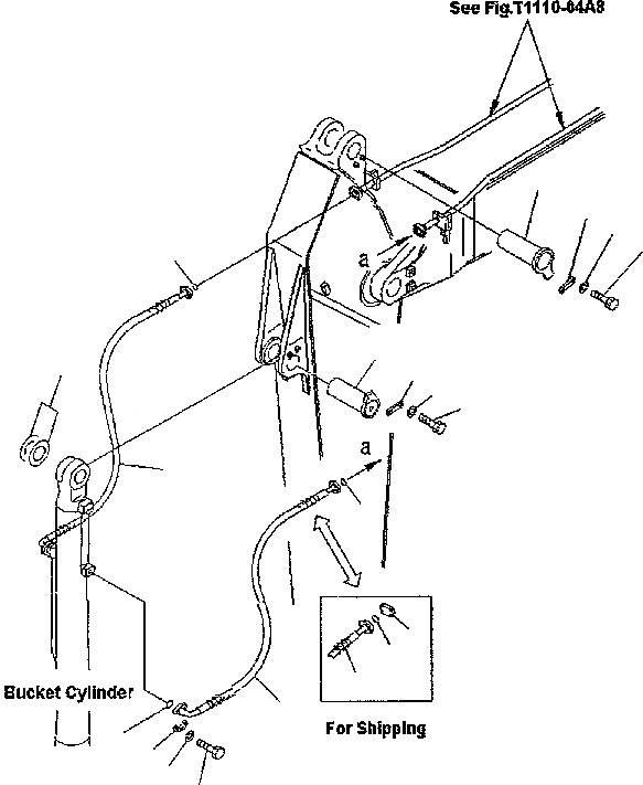 Схема запчастей Komatsu PC300-6 - БЕЗ РУКОЯТИКОМПЛЕКТ РАБОЧЕЕ ОБОРУДОВАНИЕ