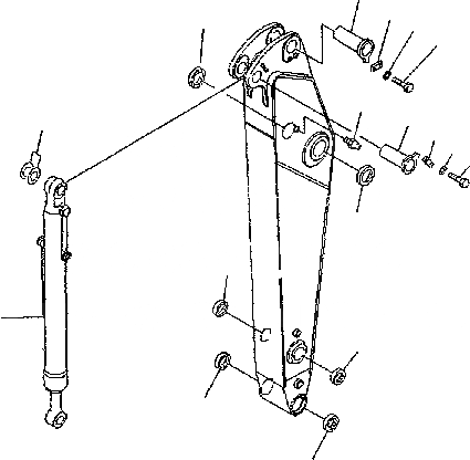 Схема запчастей Komatsu PC300-6 - КОМПЛЕКТ БЕЗ РУКОЯТИ(ДЛЯ .M РУКОЯТЬ) РАБОЧЕЕ ОБОРУДОВАНИЕ