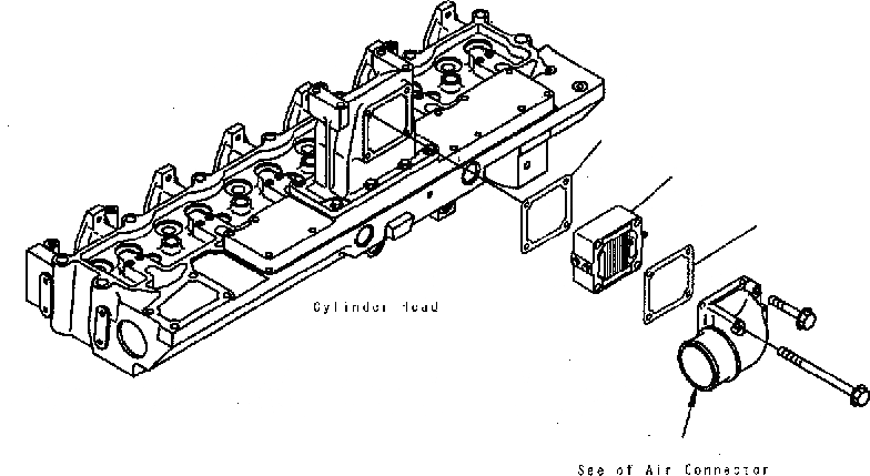 Схема запчастей Komatsu PC300-7 - ПОДОГРЕВАТЕЛЬ ВПУСКА ВОЗДУХА AA ДВИГАТЕЛЬ [SAADE-A заводской номер 8-UP]