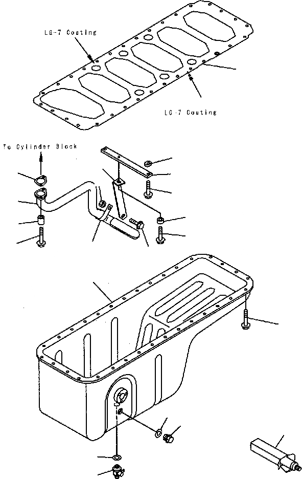 Схема запчастей Komatsu PC300-7 - МАСЛЯНЫЙ ПОДДОН И ВСАСЫВАЮЩИЙ ПАТРУБОК AA ДВИГАТЕЛЬ [SAADE-A заводской номер 8-UP]