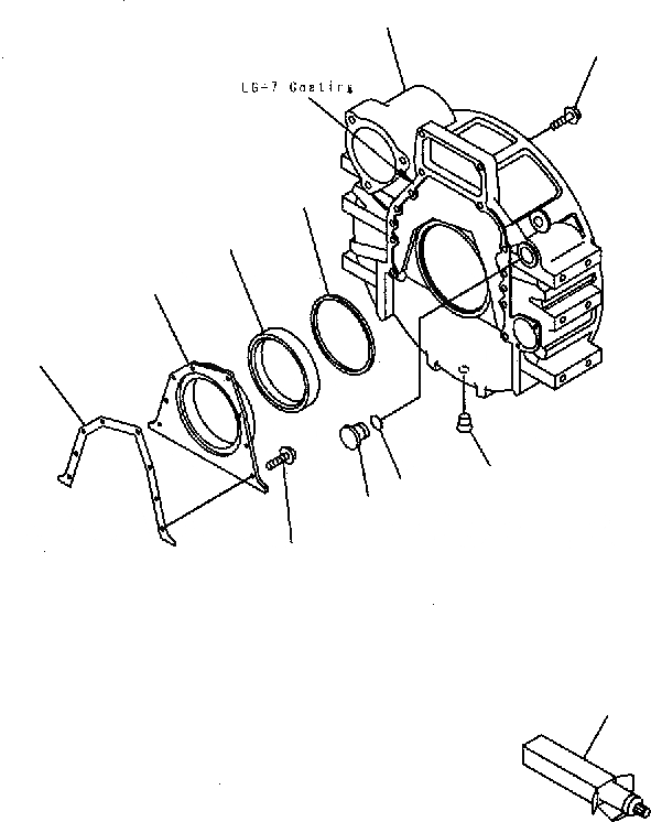 Схема запчастей Komatsu PC300-7 - КАРТЕР МАХОВИКА AA ДВИГАТЕЛЬ [SAADE-A заводской номер 8-UP]