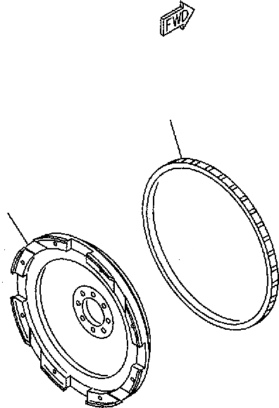 Схема запчастей Komatsu PC300-7 - МАХОВИК AA ДВИГАТЕЛЬ [SAADE-A заводской номер 8-UP]