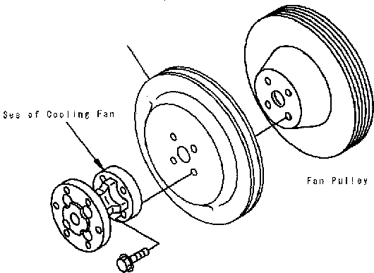 Схема запчастей Komatsu PC300-7 - АКСЕССУАРЫ ШКИВА (ПЕСЧАН. & ЗАПЫЛЕНН СПЕЦ-Я) AA ДВИГАТЕЛЬ [SAADE-A заводской номер 8-UP]