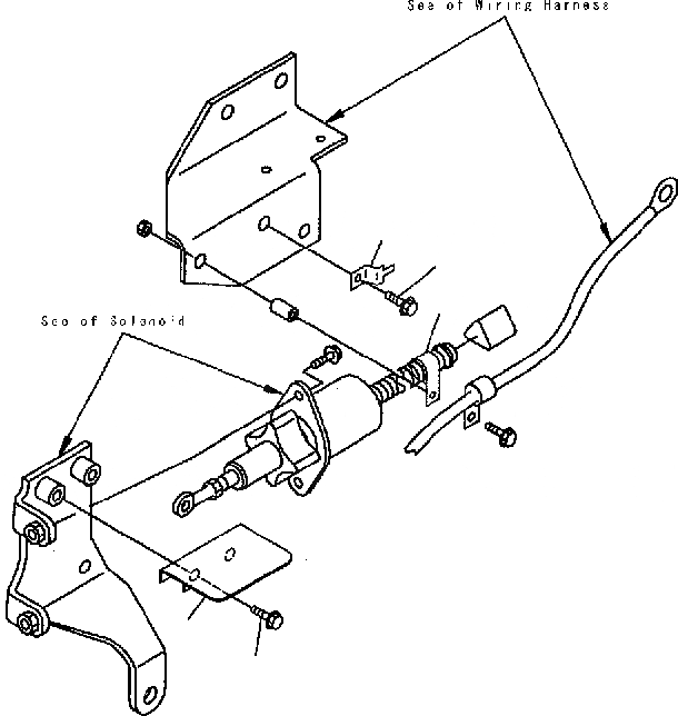 Схема запчастей Komatsu PC300-7 - SELENOID КРЕПЛЕНИЕ AA ДВИГАТЕЛЬ [SAADE-A заводской номер 8-UP]