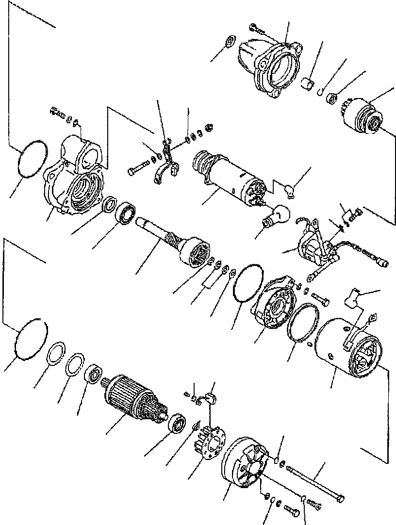 Схема запчастей Komatsu PC300-7 - СТАРТЕР (KW) (ВНУТР. ЧАСТИ) AA ДВИГАТЕЛЬ [SAADE-A заводской номер 8-UP]