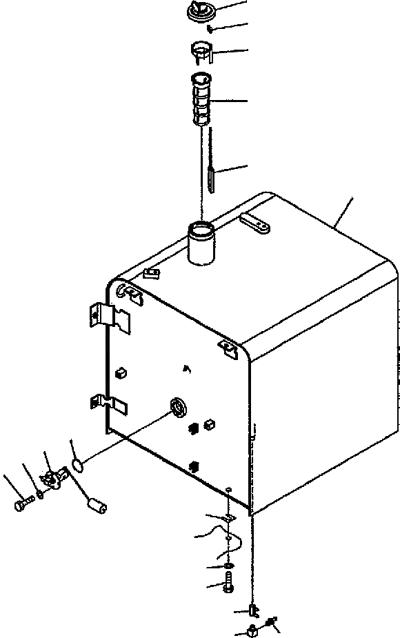 Схема запчастей Komatsu PC300-7 - ТОПЛИВН. БАК. D ТОПЛИВН. БАК. AND КОМПОНЕНТЫ